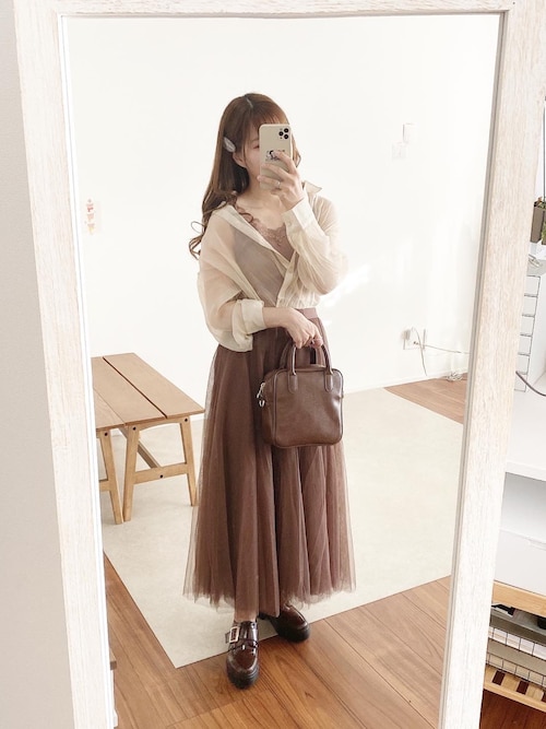 ♡ラピーヌブランシェ♡ 高級フレアスカート　ウールレーヨン混　オフィスカジュアル ウエストリブで無理せずキレイ 艶やかに彩る サテンフレア
