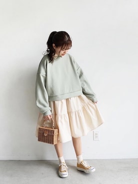 高芦あかりさん（レディース・152cm）の春コーディネート