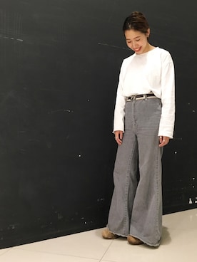 「BOSABO（ボサボ）のアイテム」を使った、にしむらりささん（レディース・157cm）の秋コーディネート