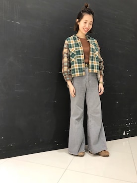 「BOSABO（ボサボ）のアイテム」を使った、にしむらりささん（レディース・157cm）の秋コーディネート