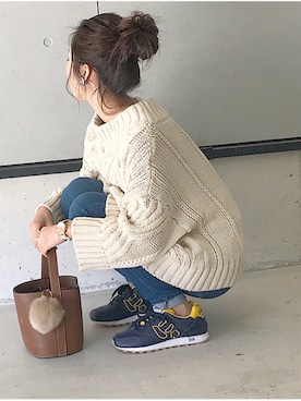 「sangacio（サンガッチョ）のアイテム」を使った、chouchou_rei_reiさん（レディース・164cm）の秋コーディネート