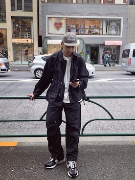 「oversize」｜「アイテム（ミリタリージャケット）」を使った、yuchinhsienさん（メンズ・177cm）の冬コーディネート