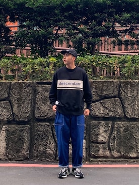 「descendant」｜「アイテム（帽子）」を使った、yuchinhsienさん（メンズ・177cm）の春コーディネート