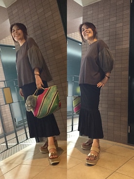 「Banago（バナゴ）のアイテム」を使った、Megumi Hiroeさん（レディース・148cm）の夏コーディネート