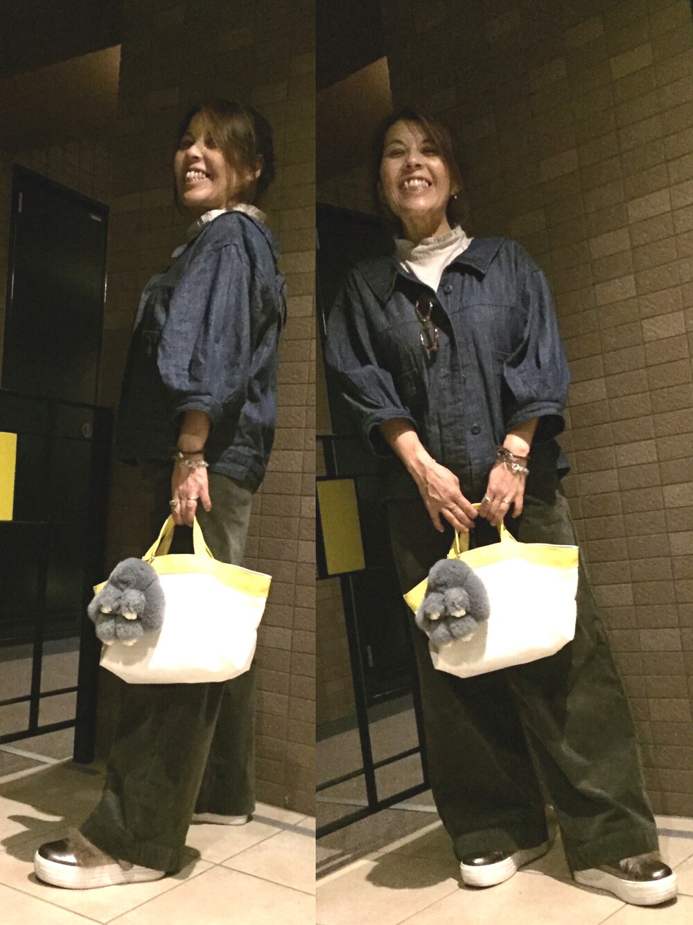 「本日のコーデ、お出かけコーデ」｜「CEPIEのアイテム（シャツ/ブラウス、ホワイト系）」を使った、Megumi Hiroeさん（レディース・148cm）の秋コーディネートの1枚目の写真