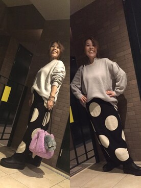 「本日のコーデ」｜「アイテム（アクセサリー）」を使った、Megumi Hiroeさん（レディース・148cm）の秋コーディネート