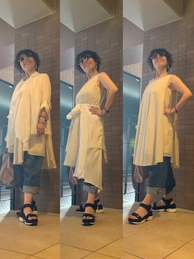 「アイテム（ピアス（両耳用））」を使った、Megumi Hiroeさん（レディース・147cm・40代）の夏コーディネート