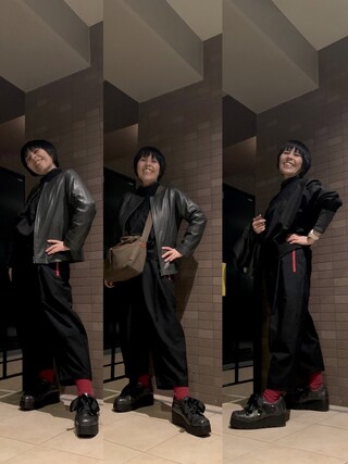 Megumi Hiroe使用「ユニクロ（ヒートテックウルトラウォームハイネックT（長袖・超極暖））」的時尚穿搭