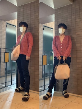 「MEDE19F（メデジュウキュウ）のアイテム（タンクトップ）」を使った、Megumi Hiroeさん（レディース・148cm）の秋コーディネート
