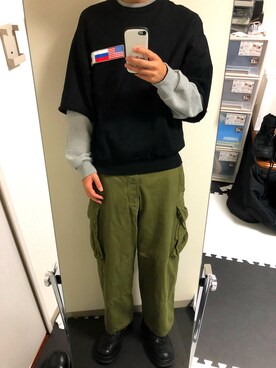 「Gosha Rubchinskiy（ゴーシャラブチンスキー）のアイテム（パーカー）」を使った、yamaimoさん（メンズ・183cm）の秋コーディネート