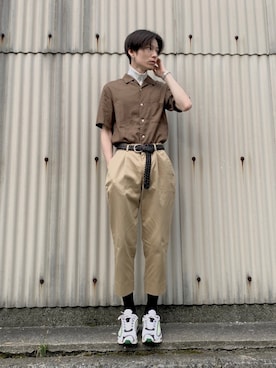 「theory（セオリー）のアイテム（トップス）」を使った、Tsuguya/KwonSayaさん（メンズ・174cm）の春コーディネート