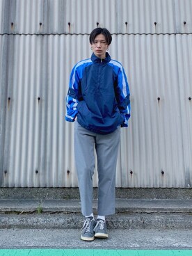 「adidas（アディダス）のアイテム（ジャケット/アウター）」を使った、Tsuguya/KwonSayaさん（メンズ・174cm）の夏コーディネート