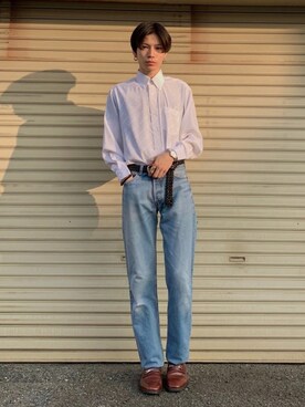 「Yves Saint Laurent（イヴサンローラン）のアイテム（トップス）」を使った、Tsuguya/KwonSayaさん（メンズ・174cm）の夏コーディネート