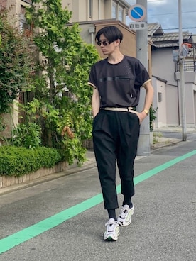 「FENDI（フェンディ）のアイテム」を使った、Tsuguya/KwonSayaさん（メンズ・174cm）の夏コーディネート
