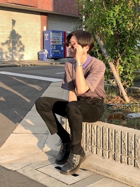 「FENDI（フェンディ）のアイテム」を使った、Tsuguya/KwonSayaさん（メンズ・174cm）の夏コーディネート