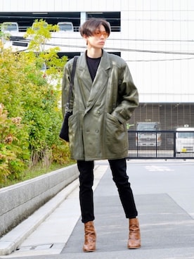 「asos（エイソス）のアイテム」を使った、Tsuguya/KwonSayaさん（メンズ・174cm）の秋コーディネート