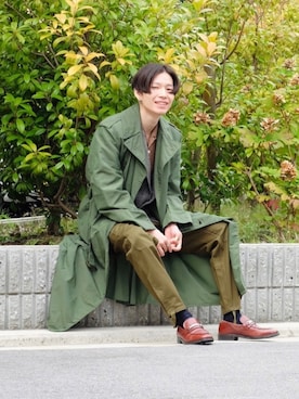 「Yves Saint Laurent（イヴサンローラン）のアイテム」を使った、Tsuguya/KwonSayaさん（メンズ・174cm）の秋コーディネート