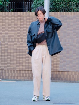 「SENSE OF PLACE by URBAN RESEARCH（センスオブプレイスバイアーバンリサーチ）のアイテム（その他アウター）」を使った、Tsuguya/KwonSayaさん（メンズ・174cm）の秋コーディネート