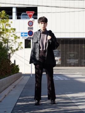 「SENSE OF PLACE by URBAN RESEARCH（センスオブプレイスバイアーバンリサーチ）のアイテム（その他アウター）」を使った、Tsuguya/KwonSayaさん（メンズ・174cm）の秋コーディネート