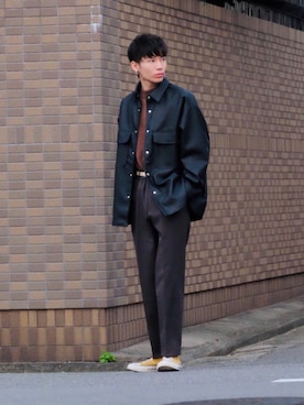 「SENSE OF PLACE by URBAN RESEARCH（センスオブプレイスバイアーバンリサーチ）のアイテム（その他アウター）」を使った、Tsuguya/KwonSayaさん（メンズ・174cm）の秋コーディネート