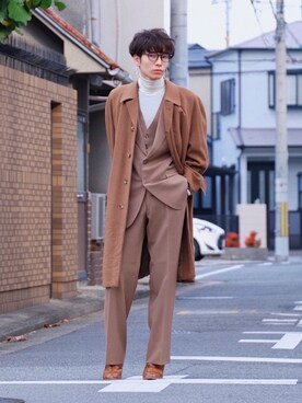 「asos（エイソス）のアイテム」を使った、Tsuguya/KwonSayaさん（メンズ・174cm）の冬コーディネート