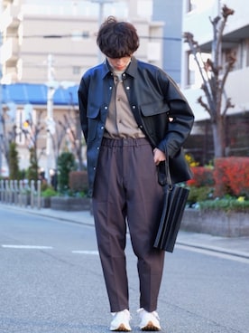 「SENSE OF PLACE by URBAN RESEARCH（センスオブプレイスバイアーバンリサーチ）のアイテム（ジャケット/アウター）」を使った、Tsuguya/KwonSayaさん（メンズ・174cm）の冬コーディネート