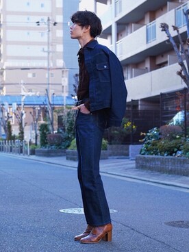 「asos（エイソス）のアイテム」を使った、Tsuguya/KwonSayaさん（メンズ・174cm）の冬コーディネート