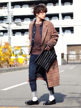 「UNIQLO（ユニクロ）のアイテム（スウェット）」を使った、Tsuguya/KwonSayaさん（メンズ・174cm）の冬コーディネート