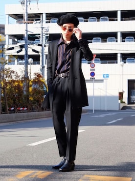 「green label relaxing（グリーンレーベルリラクシング）のアイテム（ハンチング/ベレー帽）」を使った、Tsuguya/KwonSayaさん（メンズ・174cm）の冬コーディネート