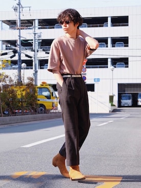 「COSMIC WONDER（コズミックワンダー）のアイテム」を使った、Tsuguya/KwonSayaさん（メンズ・174cm）の春コーディネート