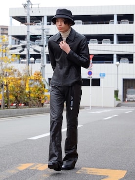 「GU（ジーユー）のアイテム（帽子）」を使った、Tsuguya/KwonSayaさん（メンズ・174cm）の春コーディネート