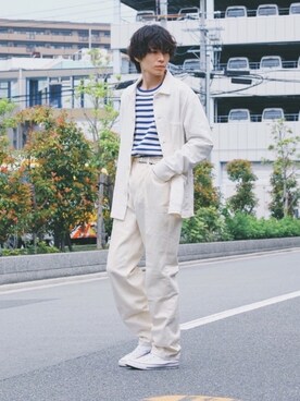 「UNIQLO（ユニクロ）のアイテム（ブルゾン）」を使った、Tsuguya/KwonSayaさん（メンズ・174cm）の春コーディネート