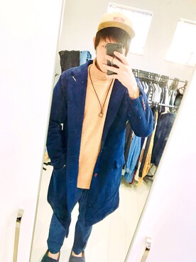 「Ruben（ルーベン）のアイテム（キャップ）」を使った、たかぼーさん（メンズ・173cm）の冬コーディネート