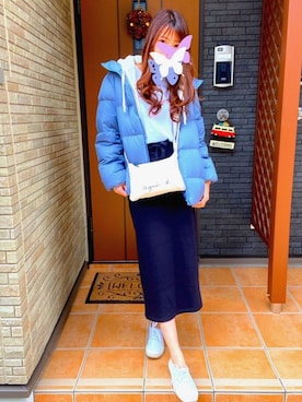 「2021年」｜「アイテム（ジャケット/アウター）」を使った、ゆなさん（レディース・151cm）の冬コーディネート