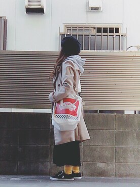 「DHOLIC（ディーホリック）のアイテム（キャスケット）」を使った、miyuuさん（レディース・151cm）の春コーディネート