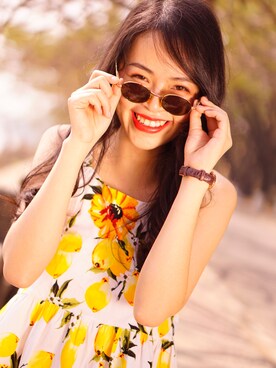 「アイテム（腕時計、パープル系）」を使った、YESHASPECIALさん（レディース・168cm）の冬コーディネート