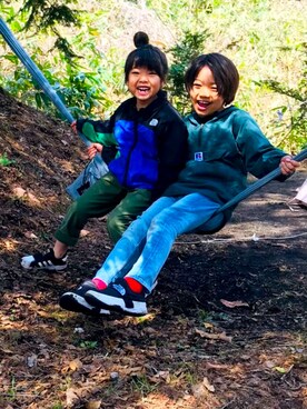 「やっぱりストリートが好き」｜「アイテム（ナイロンジャケット）」を使った、yuhmimaさん（キッズ・110cm）の秋コーディネート