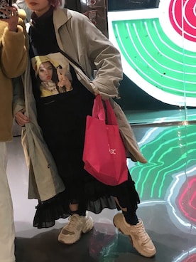 「AIMABLE（エマーブル）のアイテム」を使った、みみみさん（レディース・155cm）の春コーディネート