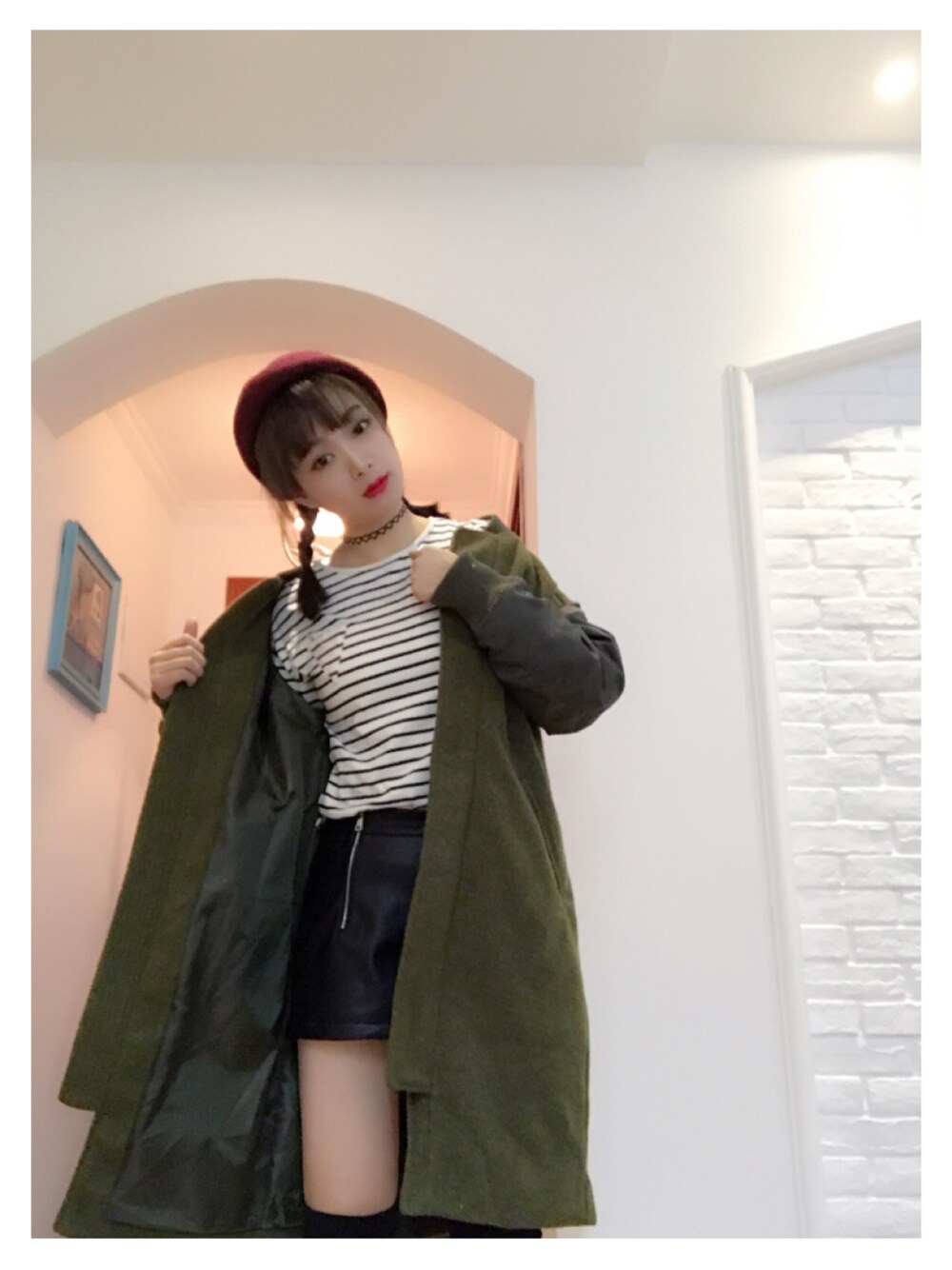 「merryjennyのアイテム（Tシャツ/カットソー、その他）」を使った、lazyちゃんさん（レディース・167cm）の冬コーディネートの1枚目の写真