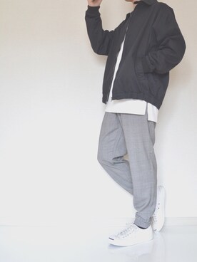 「ジャックパーセル」｜「アイテム（ブルゾン）」を使った、けーすけさん（メンズ・166cm）の秋コーディネート