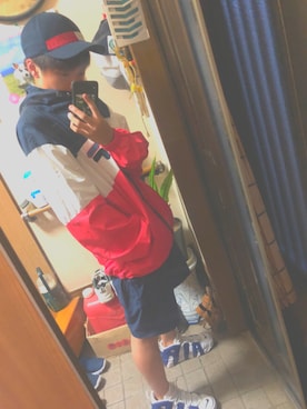 「FILA（フィラ）のアイテム（ナイロンジャケット）」を使った、りりんりり［U50］さん（メンズ・165cm）の秋コーディネート