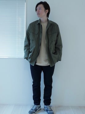 「PR01.（ピーアールワン）のアイテム」を使った、甲斐マイクさん（メンズ・183cm）の秋コーディネート