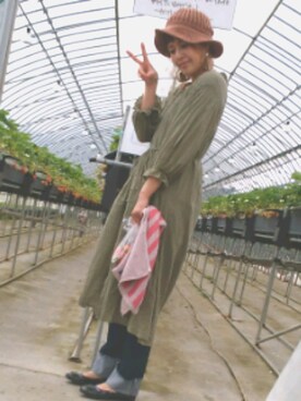 「Marc by Marc Jacobs（マークバイマークジェイコブス）のアイテム（バレエシューズ）」を使った、ももこさん（レディース・158cm）の春コーディネート