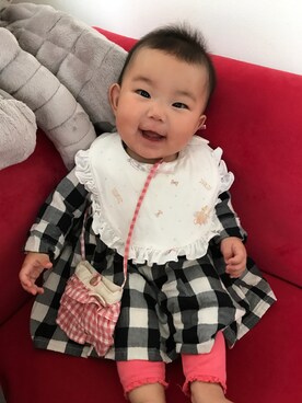 「OLIVE des OLIVE（オリーブデオリーブ）のアイテム」を使った、ふーちゃんさん（キッズ・70cm）の春コーディネート