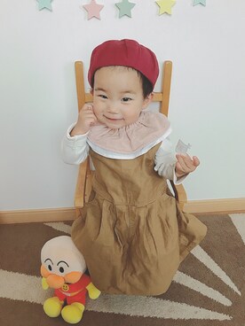 「こどもの日」｜「アイテム（ワンピース/ドレス）」を使った、ふーちゃんさん（キッズ・70cm）の春コーディネート