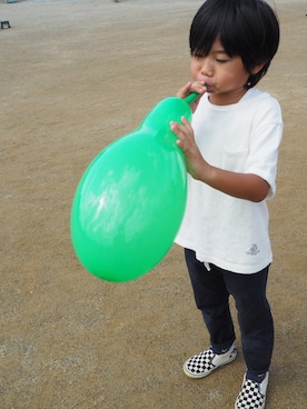 「smoothy」｜「アイテム（Tシャツ/カットソー）」を使った、Tom☆さん（キッズ・110cm）の秋コーディネート