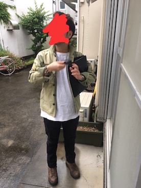 「marka（マーカ）のアイテム（ミリタリージャケット）」を使った、kentさん（メンズ・163cm）の春コーディネート