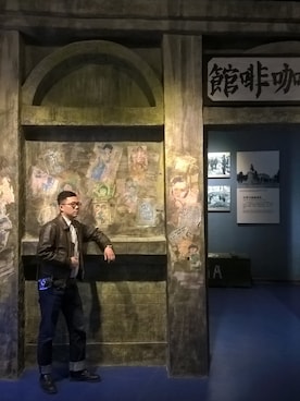 「G1のアイテム（ジャケット/アウター）」を使った、莱奥安托万さん（メンズ・173cm）の春コーディネート