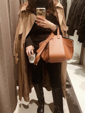 「moussy」｜「アイテム（トレンチコート）」を使った、ryoさん（レディース・160cm）の春コーディネート