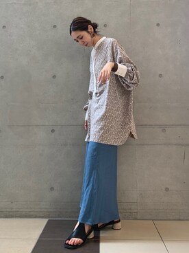 「Ungrid（アングリッド）のジュートヒールサンダル（サンダル）」を使った、ryoさん（レディース・160cm）の春コーディネート